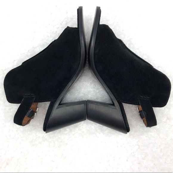 Frye “Courtney Sling” Suede Peeptoe Shootie Bootie - Picture 5 of 8